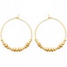 Boucles d'oreilles créoles perles Plaqué Or 18 carats