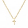 Collier pendentif initiale lettre T Plaqué Or 18 carats chaine diamantée 42 cm