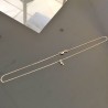 Collier pendentif initiale lettre S Plaqué Or 18 carats sur chaine diamantée 42 cm