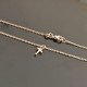 Collier pendentif initiale lettre T Plaqué Or 18 carats chaine diamantée 42 cm