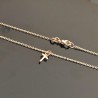 Collier pendentif initiale lettre T Plaqué Or 18 carats chaine diamantée 42 cm