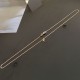 Collier pendentif initiale lettre T Plaqué Or 18 carats chaine diamantée 42 cm