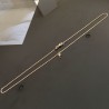 Collier pendentif initiale lettre T Plaqué Or 18 carats chaine diamantée 42 cm