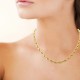 Ensemble collier femme et bracelet en acier 316 L doré