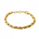 Ensemble collier femme et bracelet en acier 316 L doré