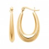 Boucles d'oreilles créoles ovales Plaqué Or 18 carats