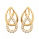 Boucles d'oreilles infini Plaqué Or 18 carats et zirconium