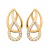 Boucles d'oreilles infini Plaqué Or 18 carats et zirconium