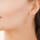 Boucles d'oreilles infini Plaqué Or 18 carats et zirconium