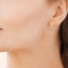 Boucles d'oreilles infini Plaqué Or 18 carats et zirconium