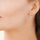 Boucles d'oreilles pendantes gouttes argent massif 925/000 et zirconium