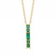 Collier Plaqué Or 18 carats et pierres vertes