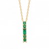 Collier Plaqué Or 18 carats et pierres vertes