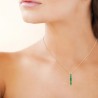 Collier Plaqué Or 18 carats et pierres vertes