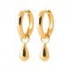 Boucles d'oreilles créoles pampilles gouttes Plaqué Or 18 carats