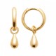 Boucles d'oreilles créoles pampilles gouttes Plaqué Or 18 carats