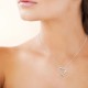 Collier coeur original argent massif 925/000 et zirconium