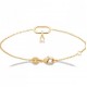 Bracelet Plaqué Or 18 carats perle de culture véritable