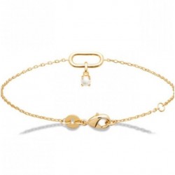 Bracelet Plaqué Or 18 carats perle de culture véritable
