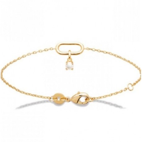 Bracelet Plaqué Or 18 carats perle de culture véritable