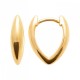 Boucles d'oreilles créoles V Plaqué Or 18 carats 