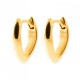 Boucles d'oreilles créoles V Plaqué Or 18 carats 