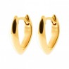 Boucles d'oreilles créoles V Plaqué Or 18 carats 