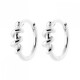 Boucles d'oreilles créoles torsades argent massif 925/000