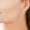 Boucles d'oreilles créoles torsades argent massif 925/000