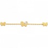 Bracelet papillons Plaqué Or 18 carats et zirconium