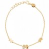 Bracelet papillons Plaqué Or 18 carats et zirconium