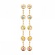 Boucles d'oreilles pendantes Plaqué Or 18 carats et pierres multicolores