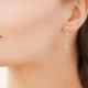 Boucles d'oreilles pendantes Plaqué Or 18 carats et pierres multicolores