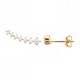 Boucles d'oreilles puces solaire Plaqué Or 18 carats et zirconium