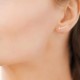 Boucles d'oreilles puces solaire Plaqué Or 18 carats et zirconium