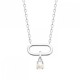 Collier argent massif 925/000 perle de culture véritable