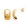 Boucles d'oreilles demi créoles Plaqué Or 18 carats