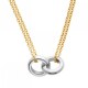 Collier anneaux entrelacés Acier bicolore 316L