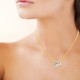 Collier anneaux entrelacés Acier bicolore 316L