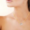 Collier anneaux entrelacés Acier bicolore 316L