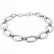 Bracelet gros maillons en acier 316 L PVD argenté longueur 20 cm ajustable