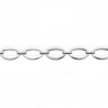 Bracelet gros maillons en acier 316 L PVD argenté longueur 20 cm ajustable