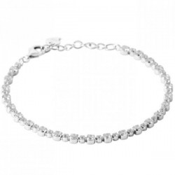 Bracelet argent massif 925/000 pierres couleur cristal