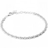 Bracelet argent massif 925/000 pierres couleur cristal