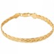 Bracelet maille tresse Plaqué Or 18 carats