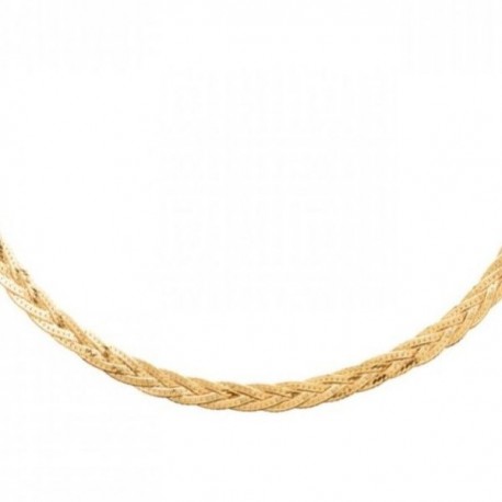 Collier maille tresse Plaqué Or 18 carats