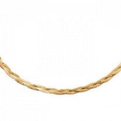 Collier maille tresse Plaqué Or 18 carats