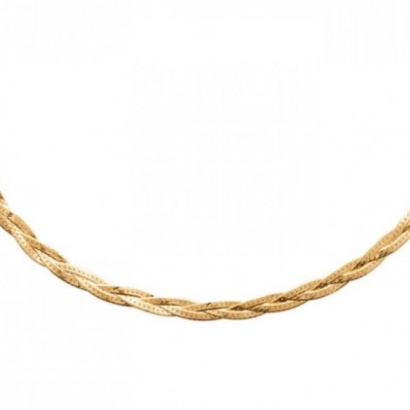 Collier maille tresse Plaqué Or 18 carats