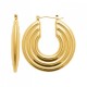 Boucles d'oreilles créoles en acier 316 L PVD doré Bijou tendance