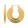 Boucles d'oreilles créoles en acier 316 L PVD doré Bijou tendance